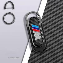Automobilio raktų pakabukas Metalinis raktų pakabukas Anglies pluošto Odinis raktų pakabuko pakabukas BMW M E46 E36 E34 F10 E90 F30 E60 F30 E53 E30 E92 E87 vdkz90 gray