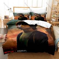 Alice in Borderland Season 2 Arisu Usagi New Bloody Shibuya Survival Game Live-Action Duvet Cover + 2 Pillowcases Grunge Dark 135x200cm brown