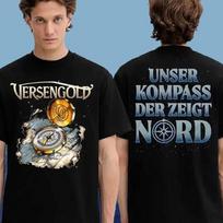 Unisex Kompass Unser Kompass Der Zeigt Nord Tshirt Casual Comfortable Loosefitting Shirt For Couples Shirts For Unisex 4XL gray