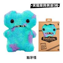 Clearance Promotion 100%Original Fuggler Teeth Monster Laboratory Heterogeneity Series Ugly Monster Plushie Doll Birthday Gift blue