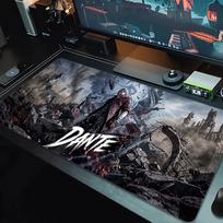 Devil May Cry Mouse Pad Large Gaming Table Cushion Non-slip Laptop Tablet Big Mousepad XXL Mat Mini PC Playmat With Lock edge_xia 30cmx80cm(11.8x31.5inch) gray