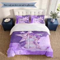 rumi 3‑Piece Bedding Set Soft Microfiber Duvet Cover Pillowcases Comfortable Bed Linen for Bedroom Decoration 135cmx200cm white