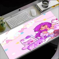 Aphmau temos pelės kilimėlis, neslystantis guminis pagrindas, daugiafunkcinis biuro ir namų dekoras, puikiai tinka darbo vietos personalizavimui. 30cmx80cm