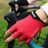 Giant Giant Gloves Mountain Bike Riding Sports Short Finger Gloves Sweat-Absorbent Shock-Absorbing Half Finger Bicycle for Men L raudona