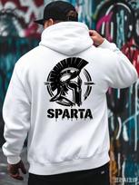 Spartan Warrior Graphic Hooded Sweatshirt Men Women Loose Fit Trendy Street Style Printed Design Warm Fleece Unisex Pullover Tops S black