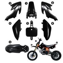 Ac29-CRF50 Plastics Kit Pit Bike Parts Fairings Fenders For CRF 50 XR 50 SSR 110 107 125 MX650 MX500 Piranha Baja juoda