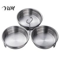 Three Compartment Egg Cooker Stainless Steel Poacher Pan, Non-stick Poached Eggs Efficient Heat Resistant Mold Breakfast Maker, Boiler for Home C