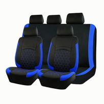 Universali automobilio sėdynių užvalkalų komplektas, 9 vnt. Priekinių ir galinių sėdynių apsaugos, Pilnas automobilio sėdynių užvalkalų komplektas, Suderinamas su oro pagalvėmis priekinėse sėdynėse mėlyna