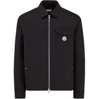 Moncler Logo Patch Zipped Shirt Jacket K10912F0000557448999 L black