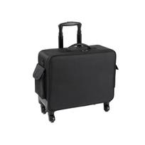Trolley Makeup Case Portable Rolling Layered for Travel, Beauticians black