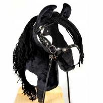 Hobby Horse A3 Stick Horse, Black and White + Bridle