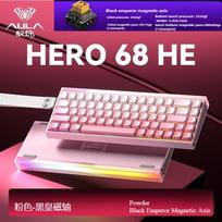 Magnetic Keyboard Mechanical Aula Hero68he Wired RGB65% Teclados Gamer Hot-Swap PC 8000 Hz Polling Rate White Clavier Mecanique