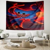 Huggy Wuggy Print Tapestry, Backdrop, Easy Setup, Ideal for Bedroom, Office & Living Room, with Aesthetic Wall Hanging Decor. 130cmx150cm