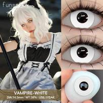 FUNSACHY 1Pair Cosplay spalvoti kontaktiniai lęšiai akims Helovino raudonų akių juodi lęšiai Metiniai anime lęšiai gray