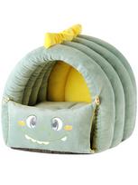 Cat Bed House Kennel Nest Round Pets Sleeping Cave Kitten Beds Pet Basket Cozy Lounger Cushion Cat Tent Dog Houses L 50X50X40CM