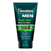 Himalaya Men Pimple Clear Neem Face Wash 50ml Soap Free Acne Control Cleanser for Men’s Skin black