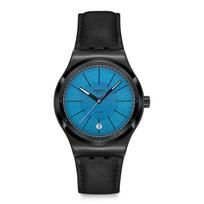 Swatch IRONY SISTEM51 BLACKCLOAK MECHANISM Watch YIB408, Unisex, Black