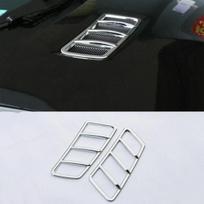 Silver Grille Hood Engine Air Vent Covers Trim for Mercedes Benz GLE GL ML 13-18 black
