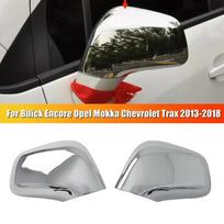 For Buick Encore Opel Vauxhall Mokka X Chevrolet Trax Tracker Car Sticker Rearview Side Mirror Cover Wing Cap Exterior Case Trim gray