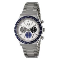 TIMEX TW2Y36200 Quartz 5 ATM Water Plastic with White Dial and Stainless Steel Case Men's Q-Timex Watch balta