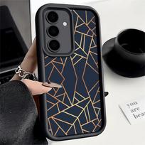 Phone Case for Samsung Galaxy A17 A16 A15 A14 A13 Geometric Marble Pattern A56 A36 A26 A55 A35 A25 A54 A34 A24 A53 A33 A23 A07 A Samsung A06 gray