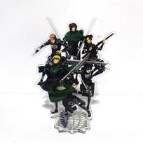 Attack on Titan Acrylic Standing Eren Mikasa Levi Erwin Armin Anime Action Figures Wolf Titan 16cm Model Playthings Decoration Playthings For Kid 15cm black