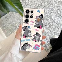 Winnie the Pooh Eeyore Draugai Skaidrus dėklas Samsung Galaxy S26 S25 Ultra S24 S22 S26 Plus S20 S23 S21 S25 FE 5G Clear Cover Galaxy S22 5G gray