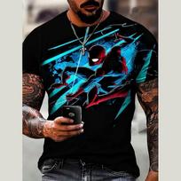 Marvel  Galaxy Guardians T-shirt cartoon animation DJ Groot 3D printing street trend XXXL blue