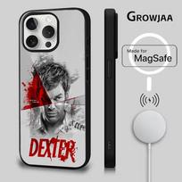 D-Dexter Morgan Phone Case For iPhone 16e,16,15,14,13,12,11,Plus,Pro,Max,Mini Magsafe Magnetic Wireless Charging iPhone15promax gray