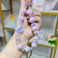 TOY Beads, Mobile Phone Chain Keychain, Cute Bag Pendant, Mobile Phone Case Accessories Labu Bubu. gray