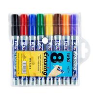 12-Color Refillable Whiteboard Marker Set: Thick & Slanted Tips - Ideal for Posters and Advertising yellow