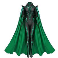 Hela Role Play Kostiumas Helovino Naktiai Blizga Poliesterio Medžiaga Ir Blizgus Apsiaustas 170 black