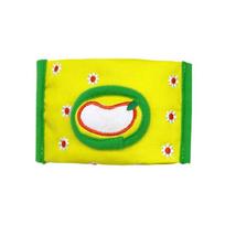 Fun Wet Wipes Treats Feeder Sniffing Training Toy For Dog with Noise Maker And Reward Pouches Enhancing Cognitive Skill green
