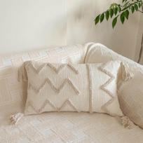 Lengvo prašmatnumo aukščiausios klasės sofos pagalvės užvalkalas Bohemiško stiliaus lovos galvūgalio lango nišos pagalvės užvalkalas 45×45cm 45x45cm white