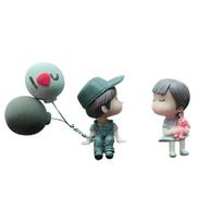 Car Decoration Cute Couples Action Figure Figurines -Ornament Interior Dashboard Accessories For Girls Gifts D gray