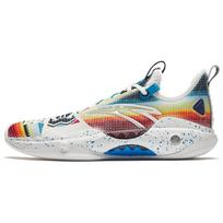 Anta Shock Wave 5 Pro Cushioning, Wear Resistant Low top Basketball Shoes Men's White Blue Red 112421111S-4 44.5 white