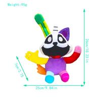 Scary Smliling Critters Stuffed Animal Mutant Hellcat Smiling Big Mouth Purple Cat Doll To Send Children Birthday Christmas Gift 25-27cm purple