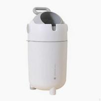 Lidded Diaper Pail with Handle Large Capacity Odor Sealing Bin Silent Nursery Trash Can for white