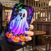 Phone Case: 2D Flat Samsung Galaxy A34 A35 M05 M06 S20 S22 S21 FE Plus 5G Protective Case, Ghost Poster, Christmas and Halloween Gift purple