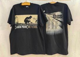 VTG Linkin Park Meteora Tour 2004 90s Numetal Alternatives Band L Shirt REPRINT L gray