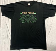 Vintage Twin Peaks 1990 T-shirt Black Reprint Cotton Tee L black