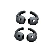 Silicone Ear Tips Ear Hooks, for AirPods 4, Anti-Slip Sport Earbud Covers, Sweatproof Secure Replacement Earphone Accessories black