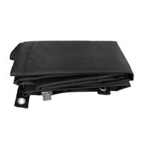Ceiling Water Guide Tarp with Center Drain Outlet and Hanging Hardware for Commercial Indoor Leak Response Use L black