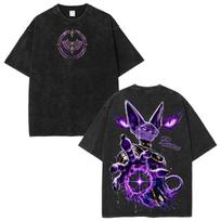 Dragon Ball Super Beerus Vintage Anime T-Shirt Graphic Tee Streetwear 100 black
