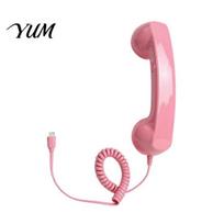 Ilgo laido telefono ragelis Senovinis imtuvas mobiliajam telefonui, 3,5 mm Type-C laidinis universalus retro telefono ragelis, išmaniojo telefono rankinis priedas