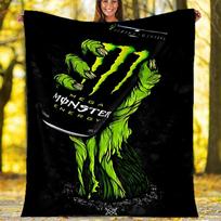 Monster Energy LOGO printed throw blanket—soft,warm;versatile blanket for all seasons—perfect as &air-conditioning throw,nap blanket 100cmx150cm