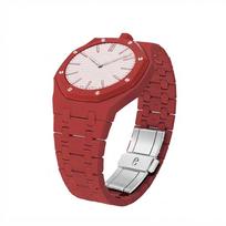 Dirželis Royal Pop Swatch X AP kišeniniam laikrodžiui Keitiklis į apyrankę Laikrodžio apyrankės pakeitimas Correa Aksesuarai Keraminis dirželis+Korpusas For Royal POP raudona