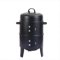 BBQ 3-in-1 Smoker Grill Rack for Sweet Potatoes & Cured Meat Smoking Black gray