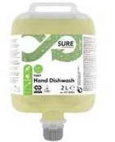 Multi Rankų indų ploviklis Sure Hand Dishwash DVM 2 l be kvapų ir dažiklių, augalinės sudėties, 3 x 2 l/dėžė