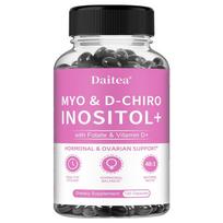 Daitea Myo & D-Chiro Inositolis minkštos kapsulės, 2000 mg, su folatu ir vitaminu D3, 40:1, 120 kapsulių 120 Capsules